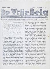 Clandestiene verzetsblad De Vrije Belg, 1944