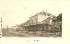 Station Lokeren, eerste stationsgebouw achterzijde