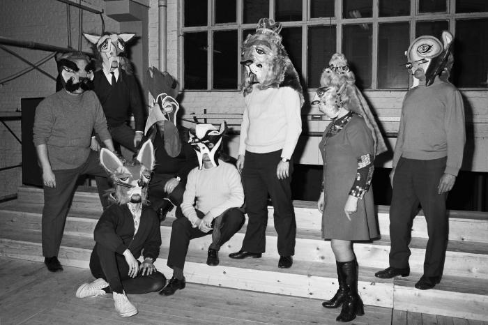 Reynaertspel 1973, hoofdacteurs met dierenmaskers