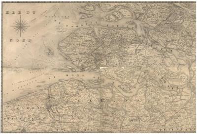 Kaart van Zeeland en de Scheldemonding