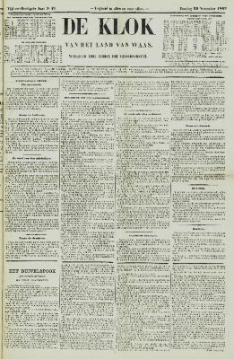 De Klok van het Land van Waes 20/11/1898