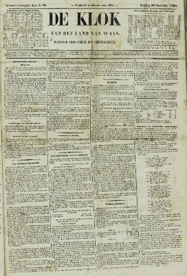 De Klok van het Land van Waes 29/11/1891