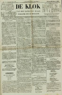 De Klok van het Land van Waes 20/02/1887