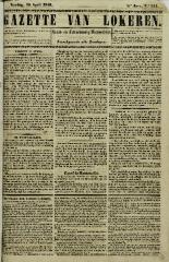 Gazette van Lokeren 15/04/1849