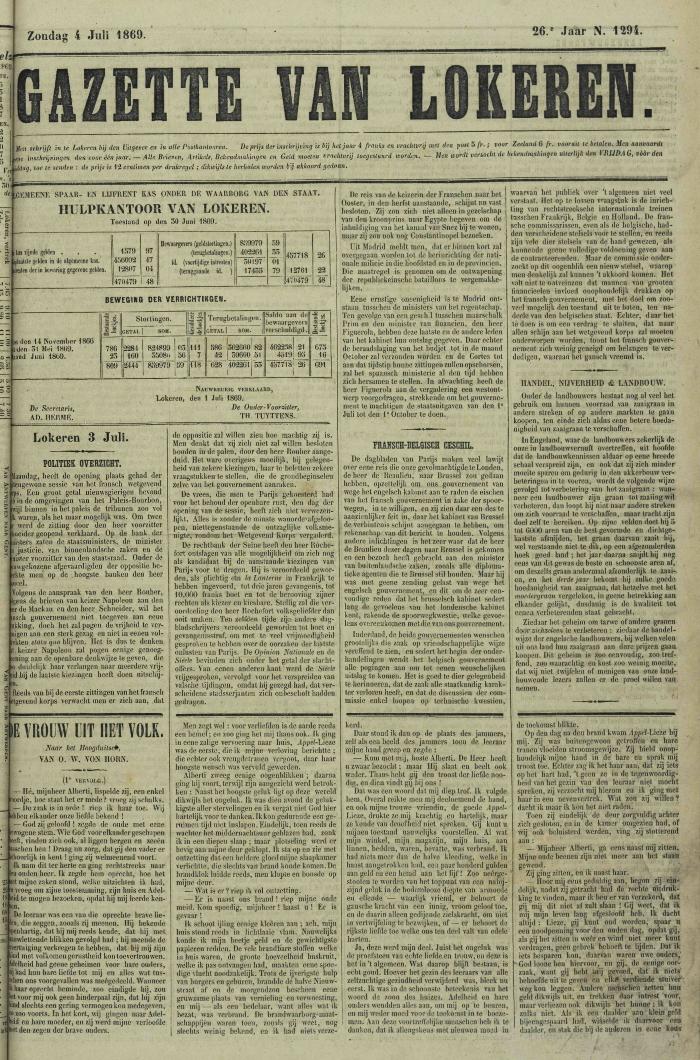 Gazette van Lokeren 04/07/1869