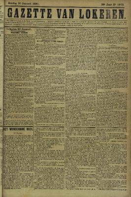 Gazette van Lokeren 30/01/1881