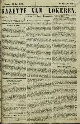 Gazette van Lokeren 30/07/1848