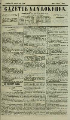 Gazette van Lokeren 10/11/1861