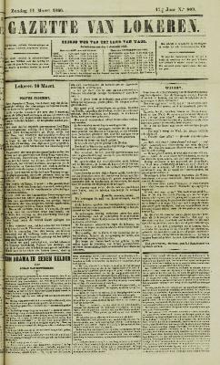 Gazette van Lokeren 11/03/1860