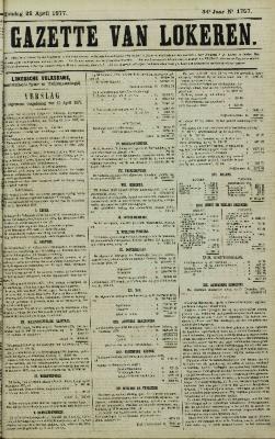 Gazette van Lokeren 22/04/1877