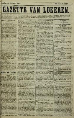 Gazette van Lokeren 11/02/1877