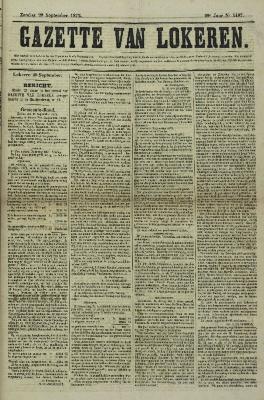 Gazette van Lokeren 29/09/1872