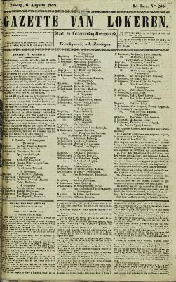 Gazette van Lokeren 06/08/1848