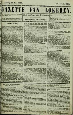 Gazette van Lokeren 30/06/1850