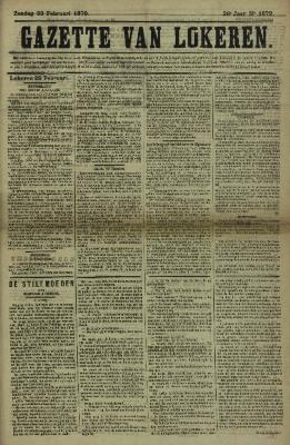 Gazette van Lokeren 23/02/1879