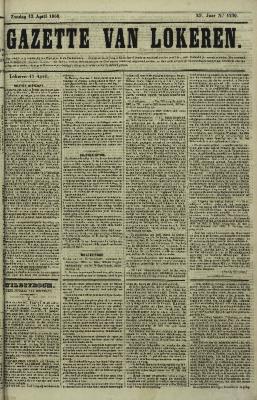 Gazette van Lokeren 12/04/1868