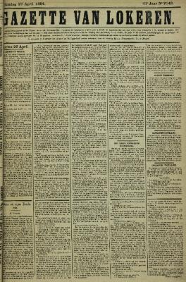Gazette van Lokeren 27/04/1884