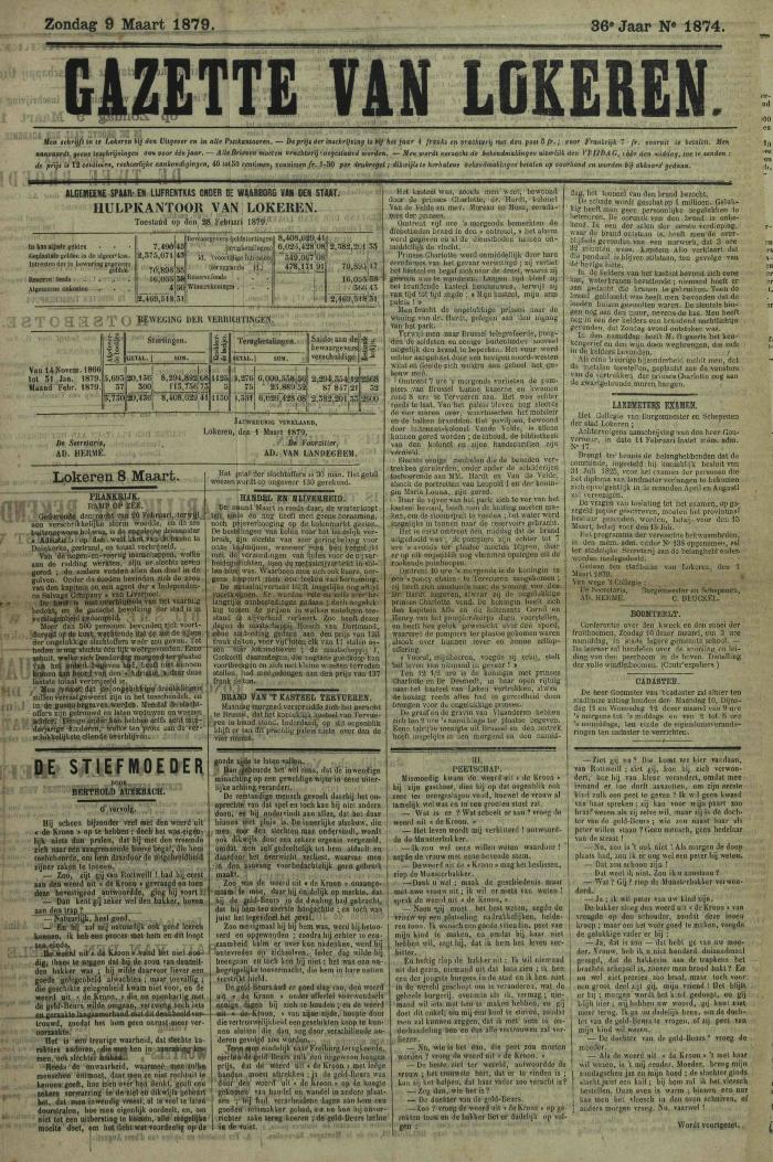 Gazette van Lokeren 09/03/1879