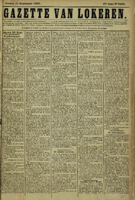 Gazette van Lokeren 21/09/1890