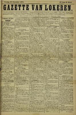 Gazette van Lokeren 20/12/1891
