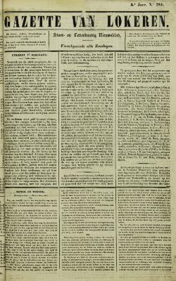 Gazette van Lokeren 20/02/1848