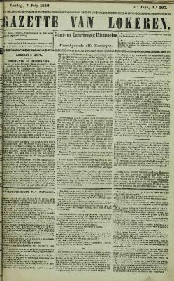 Gazette van Lokeren 07/07/1850