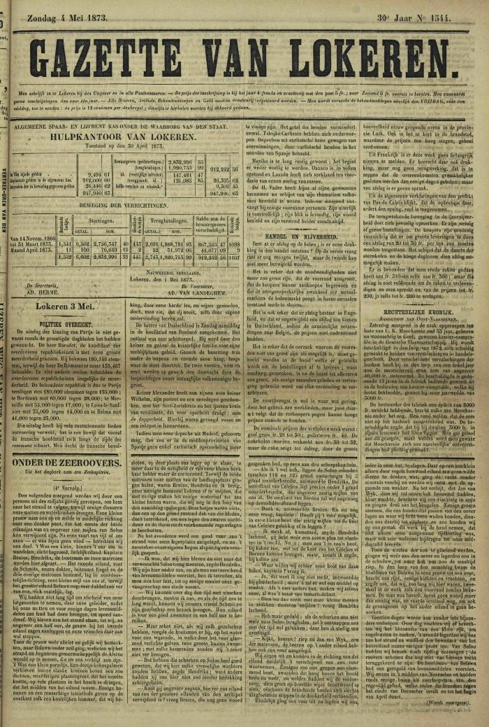 Gazette van Lokeren 04/05/1873