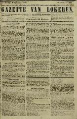 Gazette van Lokeren 09/09/1849