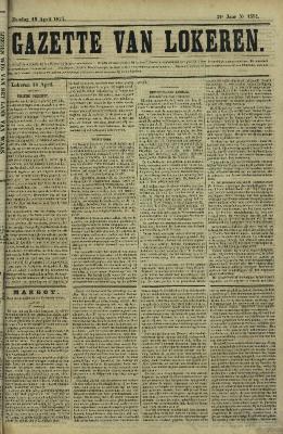 Gazette van Lokeren 19/04/1874