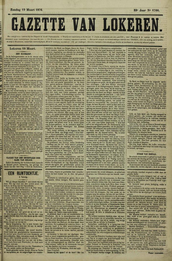 Gazette van Lokeren 19/03/1876