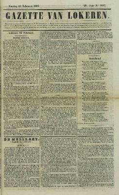 Gazette van Lokeren 26/02/1865