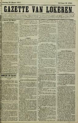 Gazette van Lokeren 25/03/1877