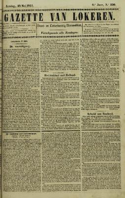 Gazette van Lokeren 18/05/1851