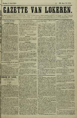 Gazette van Lokeren 11/06/1876