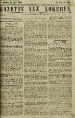 Gazette van Lokeren 22/04/1849