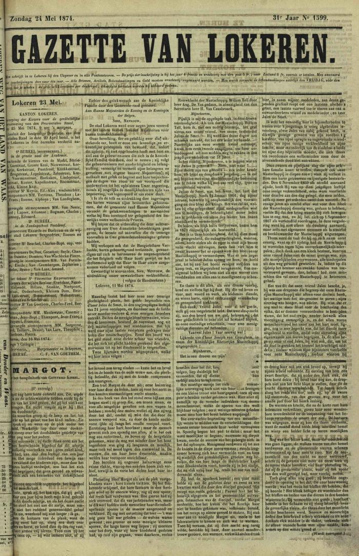 Gazette van Lokeren 24/05/1874