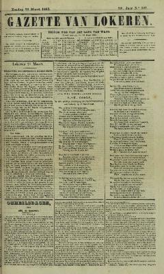 Gazette van Lokeren 22/03/1863