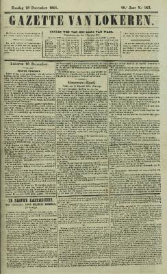 Gazette van Lokeren 29/12/1861