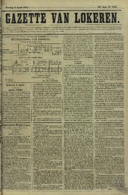 Gazette van Lokeren 05/04/1874