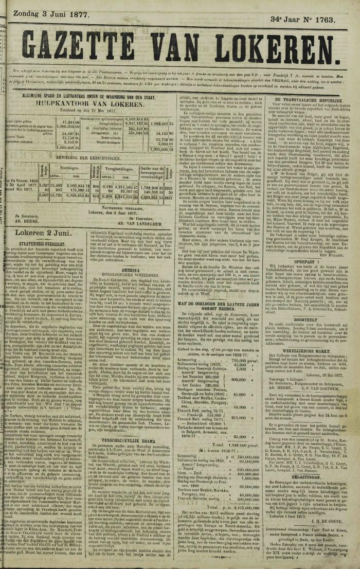 Gazette van Lokeren 03/06/1877