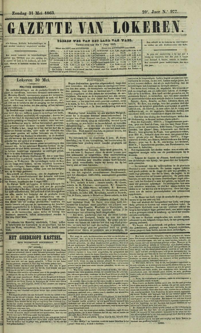 Gazette van Lokeren 31/05/1863