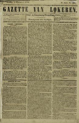 Gazette van Lokeren 02/09/1849