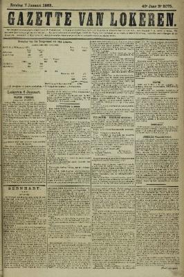 Gazette van Lokeren 07/01/1883