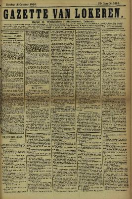 Gazette van Lokeren 16/10/1910