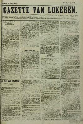 Gazette van Lokeren 25/04/1875