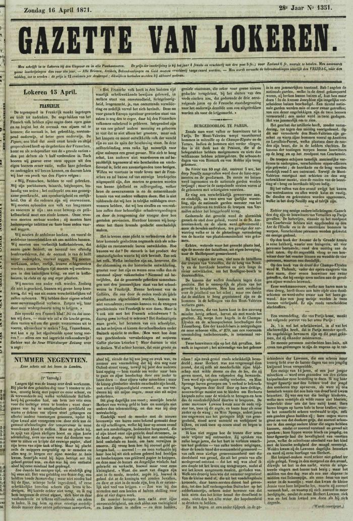 Gazette van Lokeren 16/04/1871