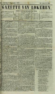 Gazette van Lokeren 13/09/1863