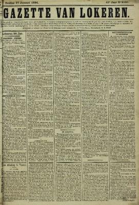 Gazette van Lokeren 27/01/1884