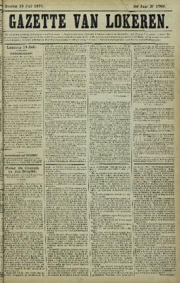 Gazette van Lokeren 15/07/1877