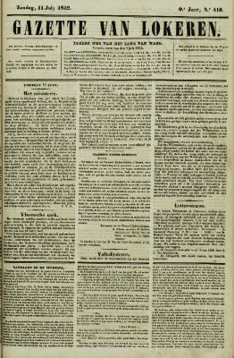 Gazette van Lokeren 11/07/1852
